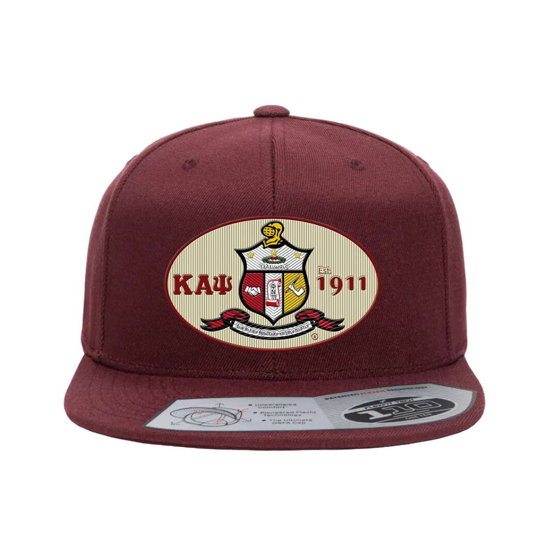 III - Cream Design - Flat Bill Hat - Flexfit 110