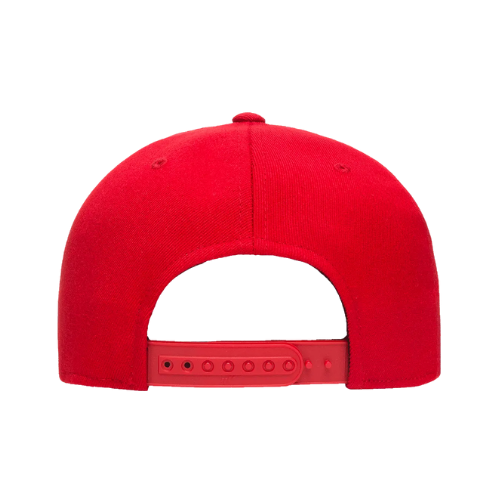 ΚΑΨ - White & Red Design - Flat Bill Hat Style - Flexfit 110