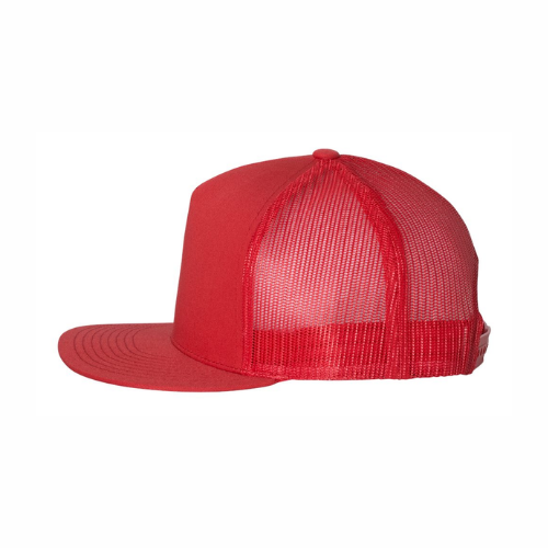 ΚΑΨ - White & Red Design - Flat Bill Hat Style - Yupoong 6006