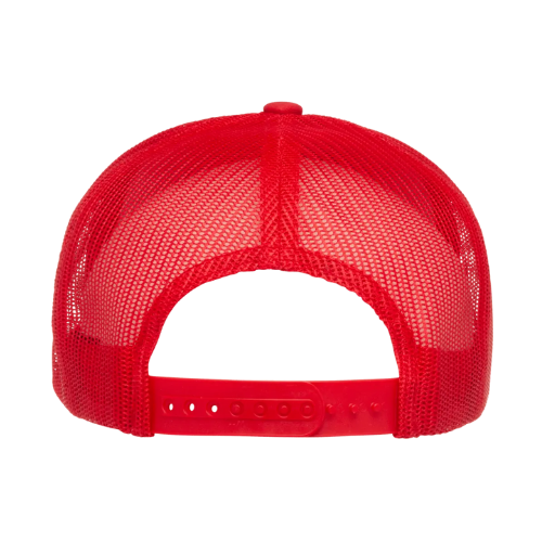 ΚΑΨ - White & Red Design - Flat Bill Hat Style - Yupoong 6006