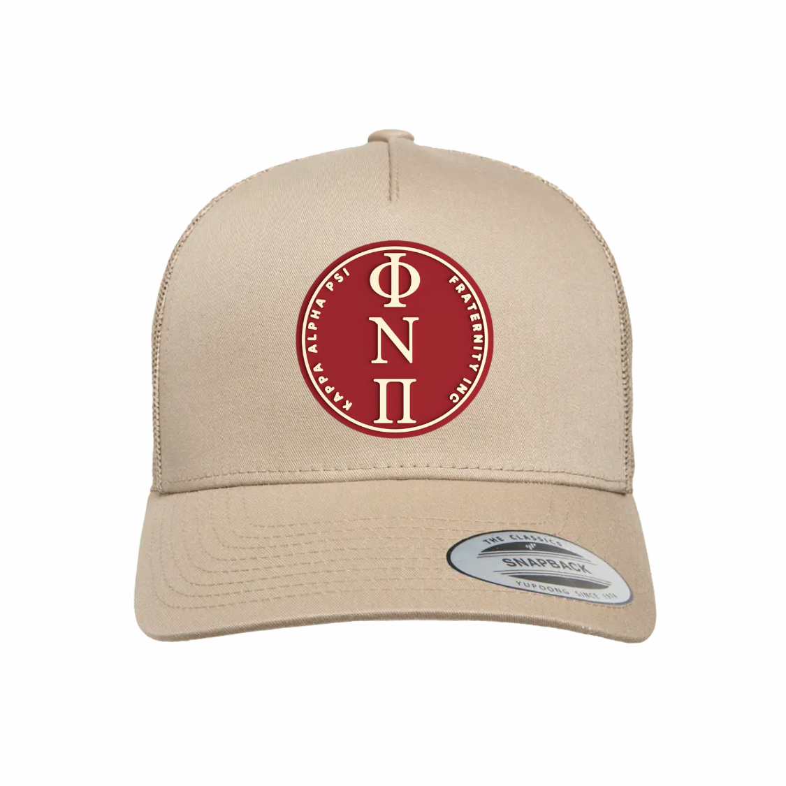 ΦΝΠ - Crimson & Cream Design - Trucker Hat - Yupoong 6506