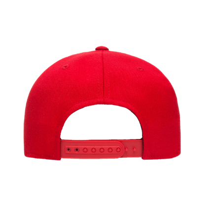 ΚΑΨ - White & Red Design - Flat Bill Hat Style - Flexfit 110