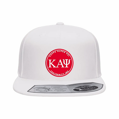ΚΑΨ - Red & White Design - Flat Bill Hat Style - Flexfit 110
