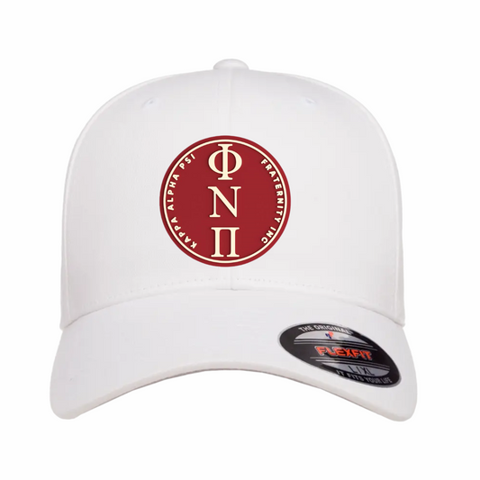 ΦΝΠ - Crimson & Cream Design - Fitted Hat - FlexFit