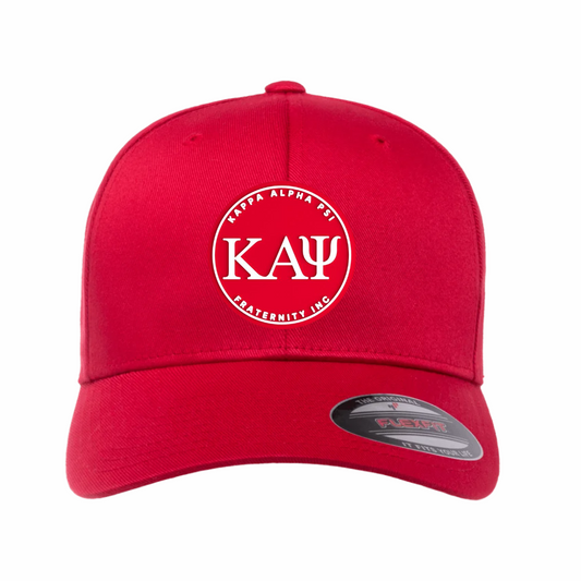 ΚΑΨ - Red & White Design - Fitted Hat - FlexFit