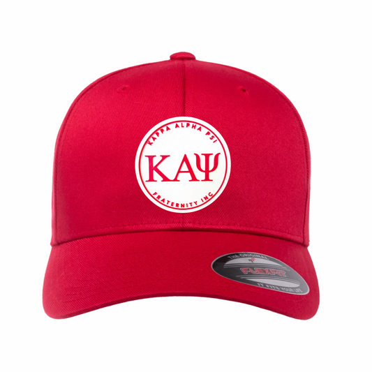 ΚΑΨ - White & Red Design - Fitted Hat - FlexFit