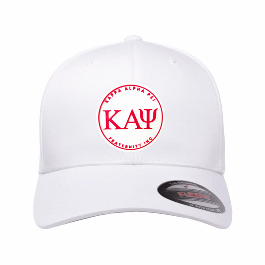 ΚΑΨ - White & Red Design - Fitted Hat - FlexFit