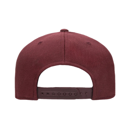 III - Crimson - Flat Bill Hat - Flexfit 110