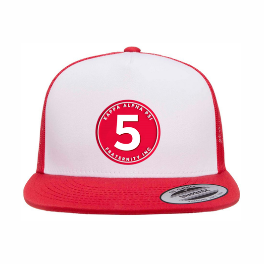 The Number Collection - Flat Bill Hat - Yupoong 6006 Five Panel
