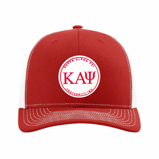 ΚΑΨ - White & Red Design - Trucker Hat - Richardson 112