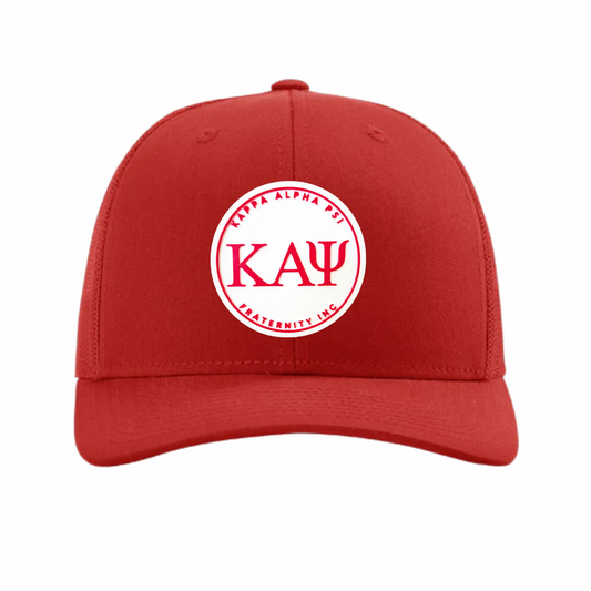 ΚΑΨ - White & Red Design - Trucker Hat - Richardson 112