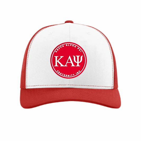 ΚΑΨ - Red & White Design - Trucker Hat - Richardson 112