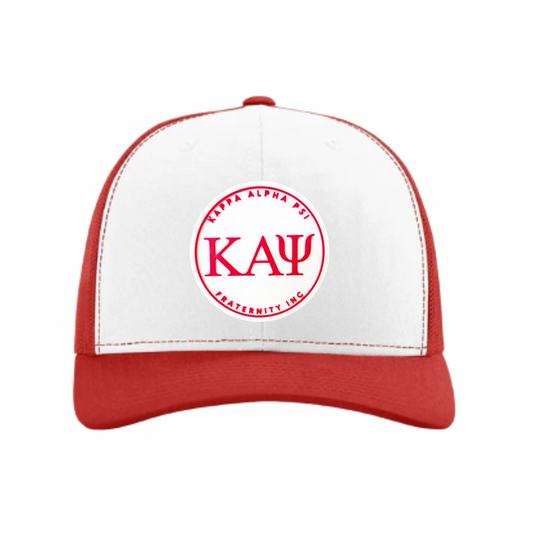 ΚΑΨ - White & Red Design - Trucker Hat - Richardson 112