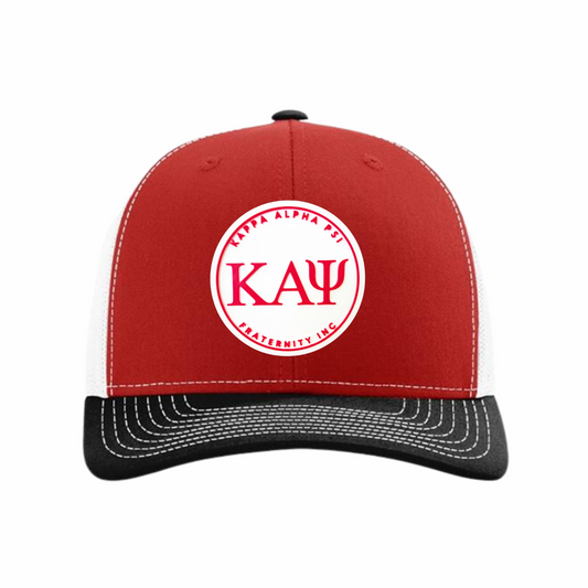 ΚΑΨ - White & Red Design - Trucker Hat - Richardson 112