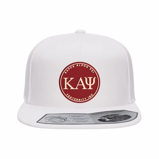 ΚΑΨ - Crimsom & Cream Design - Flat Bill Hat - Flexfit 110
