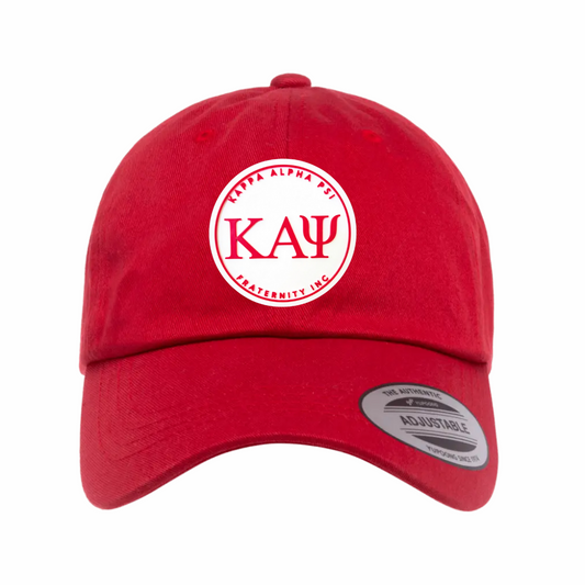 ΚΑΨ - White & Red Design - Dad Hat - Yupoong 6245