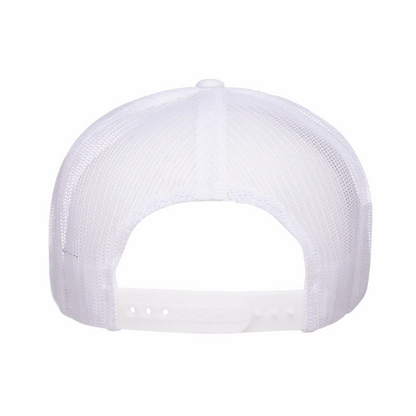 ΚΑΨ - White & Red Design - Flat Bill Hat Style - Yupoong 6006