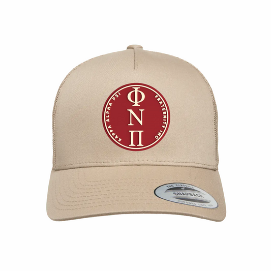 ΦΝΠ - Crimson & Cream Design - Trucker Hat - Yupoong 6506