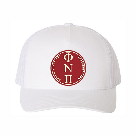 ΦΝΠ - Crimson & Cream Design - Trucker Hat - Yupoong 6506